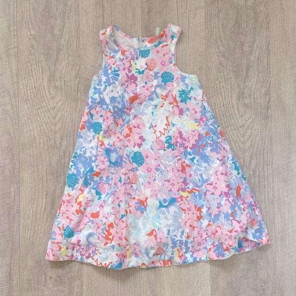 Joules Watercolor Mermaid and Seashell Dres Sz 4 - Picture 1 of 12
